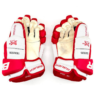 Gants Bauer Vapor 1X Lite Pro d'occasion (blanc/rouge)